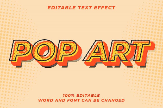 Modern Retro Pop Art text style effect 