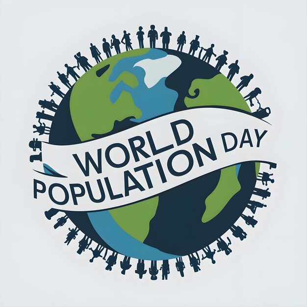 Modern and Retro World Population Day Vector Illustration Graphic