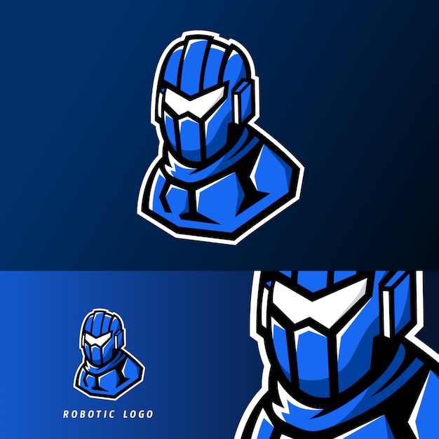 Modern robotic sport or esport gaming mascot logo 