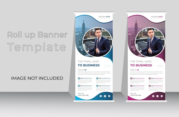 Modern Roll up Banner Template or Corporate Pull up Banner Design for business