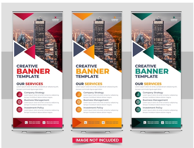 Modern rollup banner template for professional business