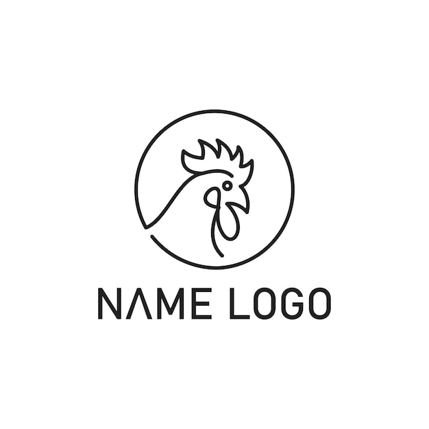 Modern rooster logo Premium Vector