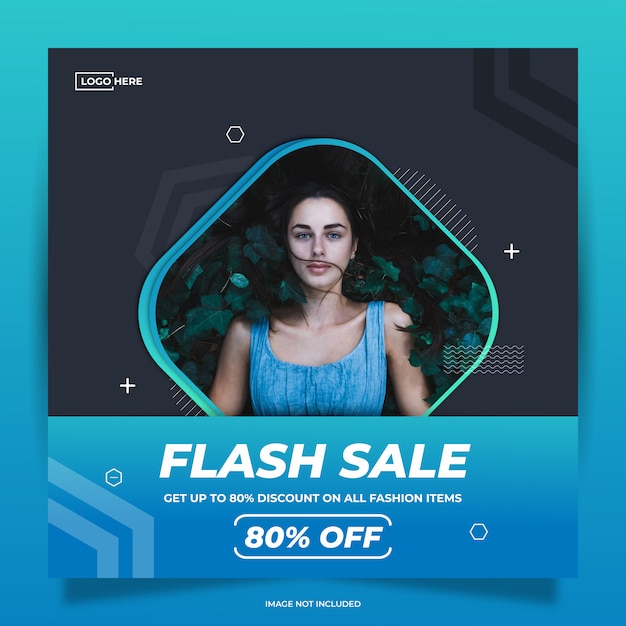 Modern sale banner for social media and cover  