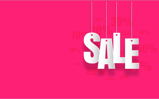 Vector modern sale banner with text space areas