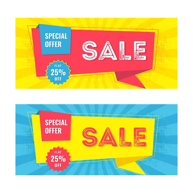 Modern sale banners