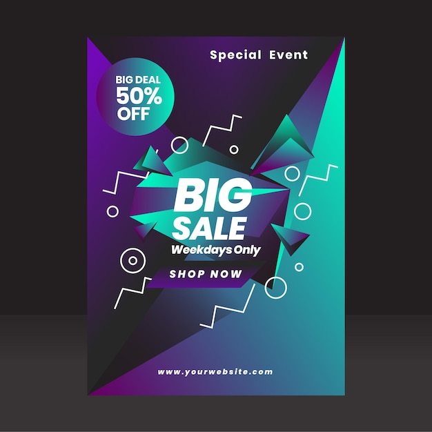 Modern sale promo outline illustraton vector premium template