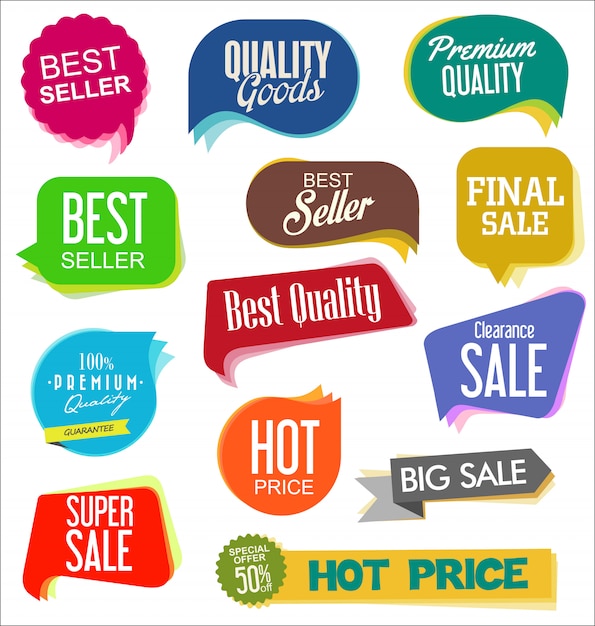 Modern sale stickers