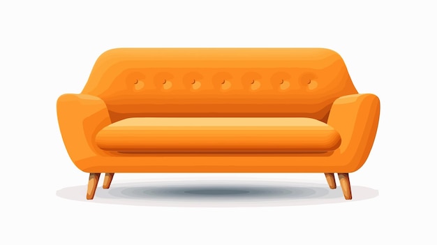 Vector modern scandinavian design sofa isolated on white background