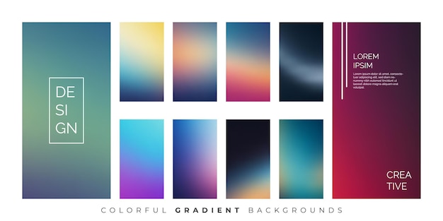 Vector modern screen design with soft color gradients for mobile app background in vector eps