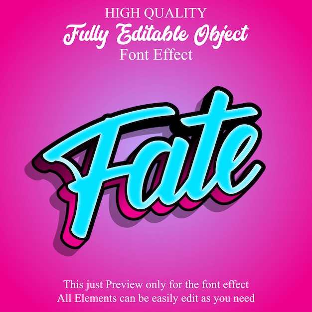 modern script text style editable font effect