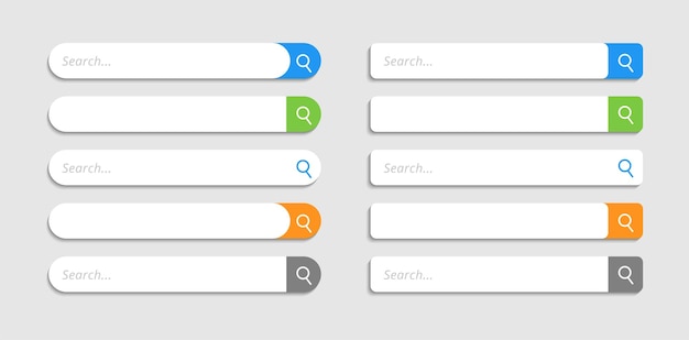 Modern search box. ui element searching bar in flat color