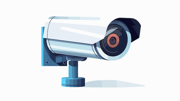 Modern Security Camera Guard Vector Illustration