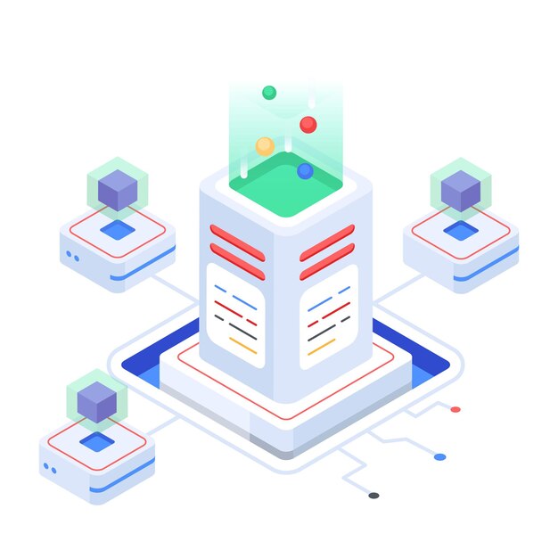 Modern Set of Cryptocurrency Analysis Isometric Icons