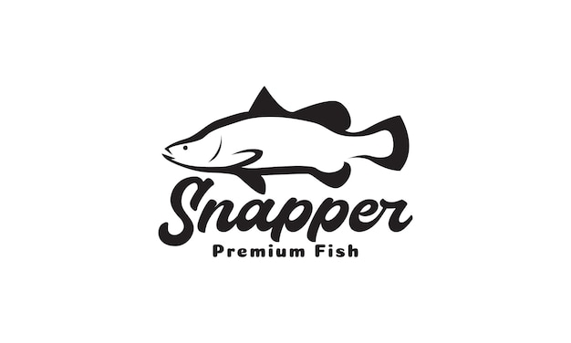 Modern shape fish snapper logo symbol icon vector graphic design illustration