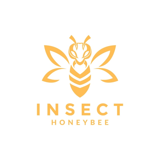 Modern shape honey bee logo design vector graphic symbol icon illustration creative idea