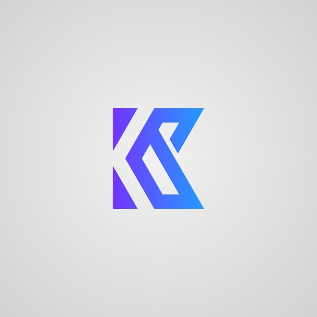 Modern Shape Letter k Logo Design vector Template Element