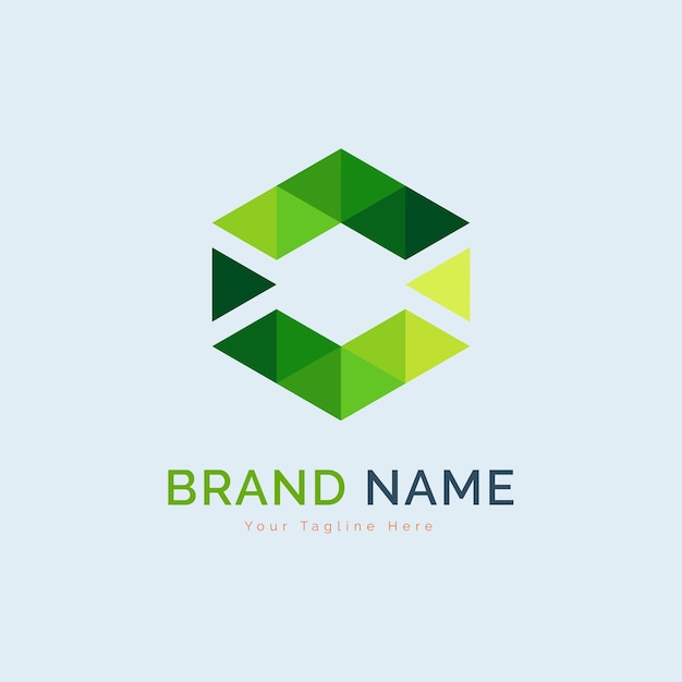 modern shape logo template design for brand or company and other