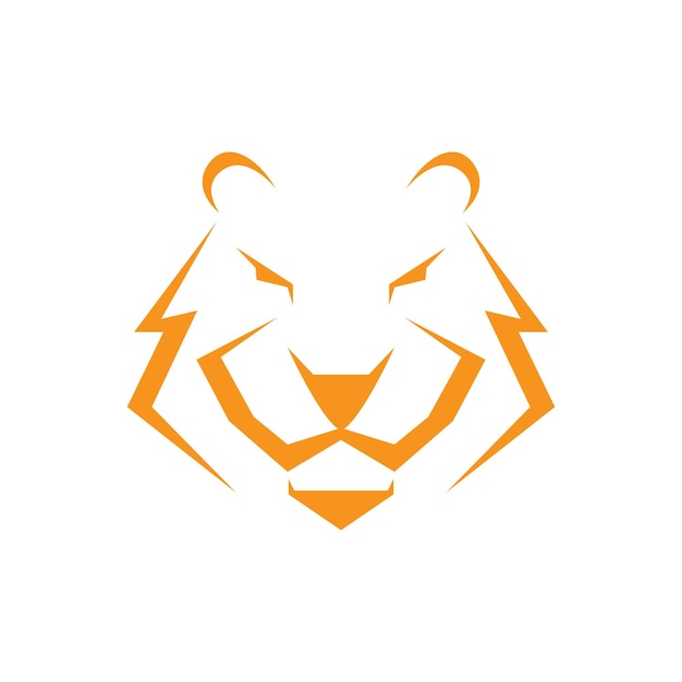 Modern shape tiger face logo design vector graphic symbol icon sign illustration creative idea