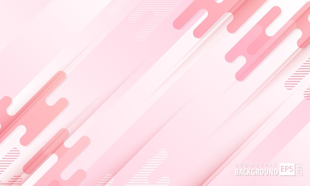 Modern shape with shadow pink background