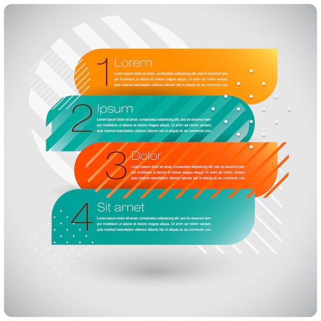 Modern shapes abstract infographics