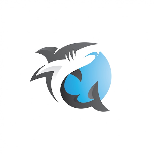 Modern Shark Fish Logo