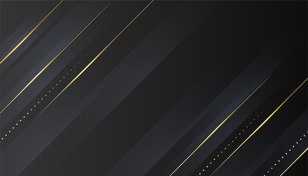 Modern simple 3D black gold abstract background Design for business card presentation background booklet brochure certificate template backdrop and banner