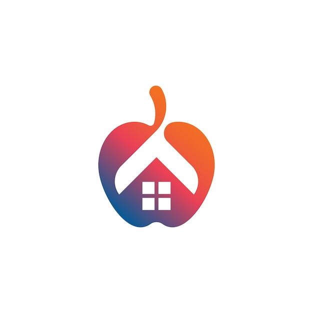 modern and simple apple house logo