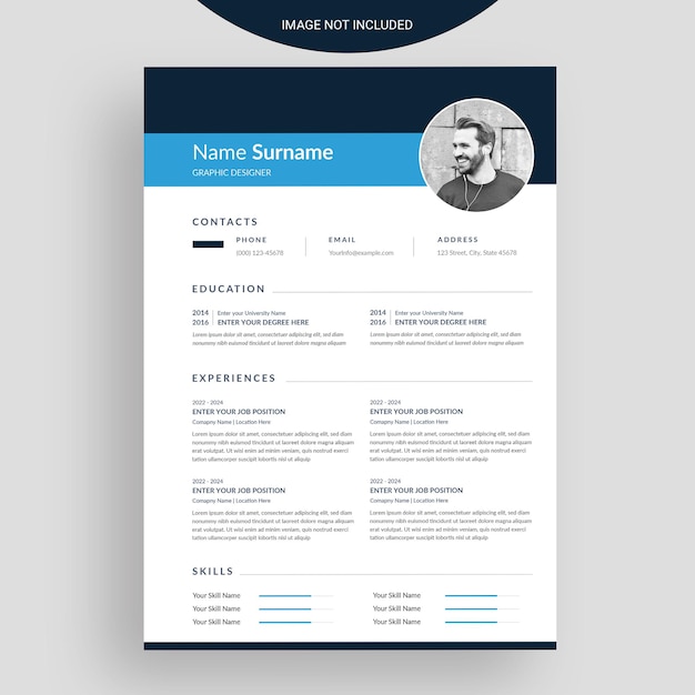 Modern simple curriculum vitae template