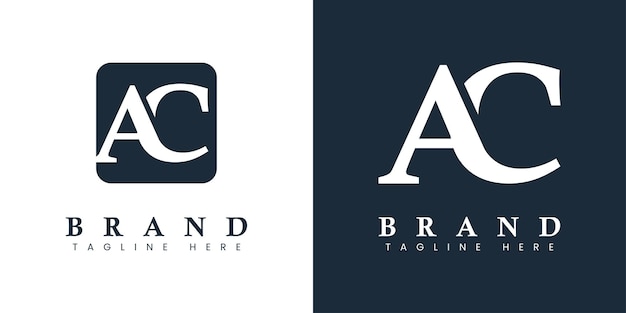 Modern and simple Letter AC Logo suitable for any business with AC or CA initials