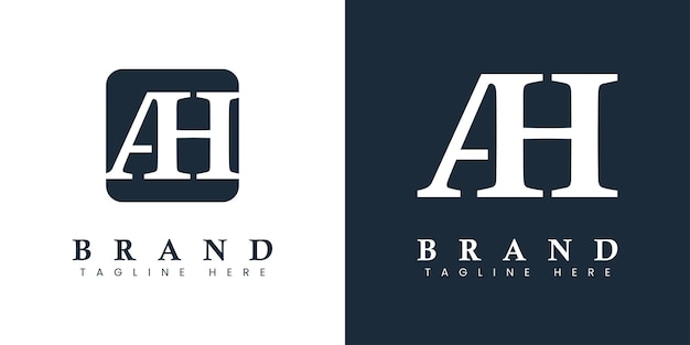 Modern and simple Letter AH Logo suitable for any business with AH or HA initials