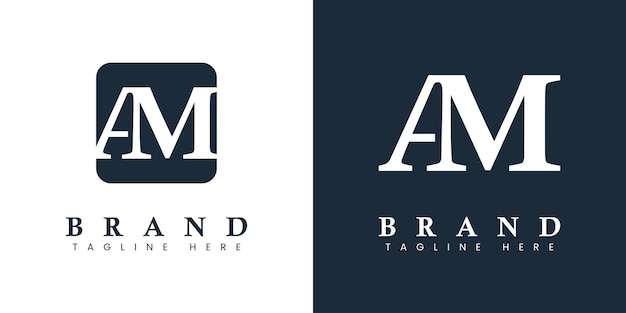 Modern and simple Letter AM Logo suitable for any business with AM or MA initials