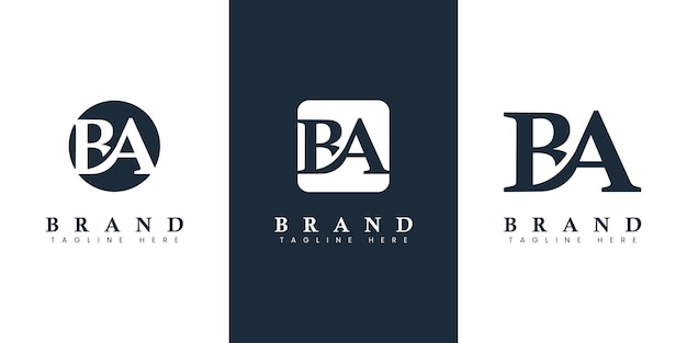 Modern and simple Letter BA Logo suitable for any business with BA or AB initials