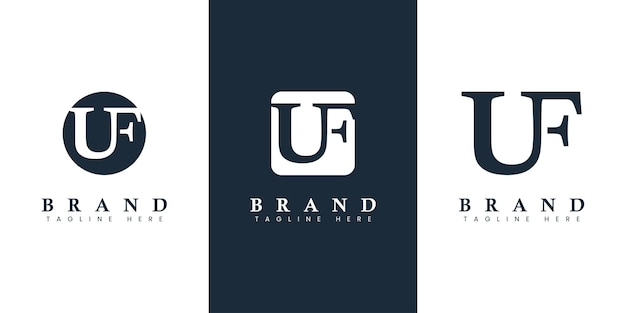 Modern and simple Letter UF Logo suitable for any business with UF or FU initials