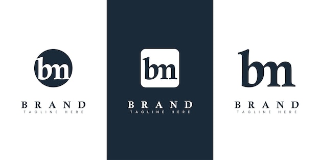 Vector modern and simple lowercase bm letter logo suitable for any business with bm or mb initials