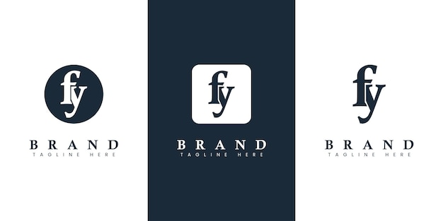 Modern and simple Lowercase FY Letter Logo suitable for any business with FY or YF initials