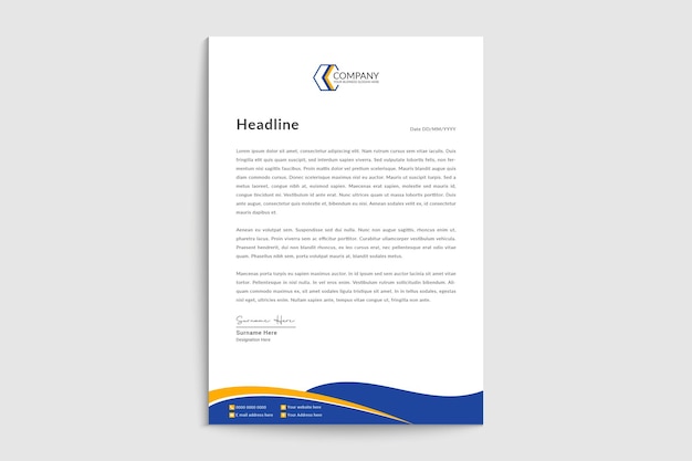 Modern simple marketing resignation letterhead