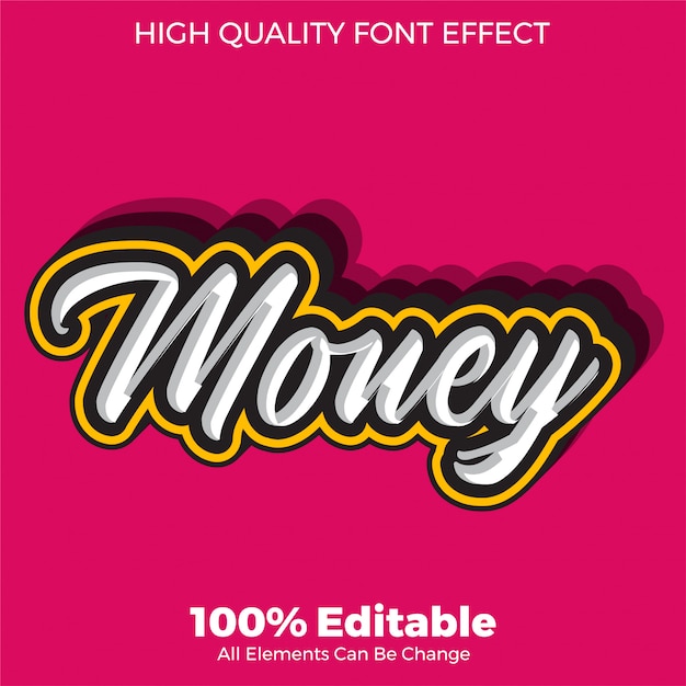 modern simple script text style editable font effect