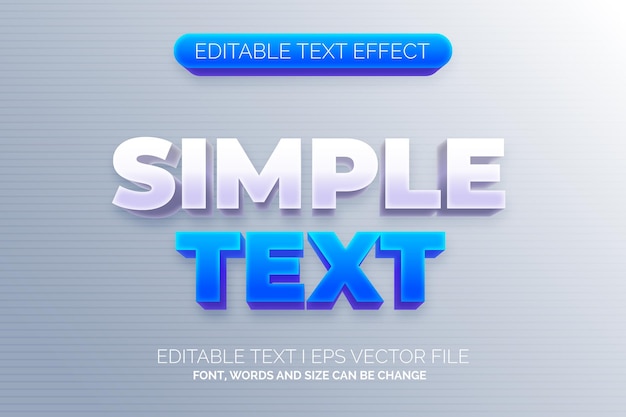 Modern simple white and blue color text effect