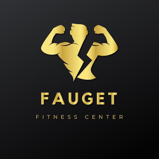 Vector modern simple white energy logo fitness center logo