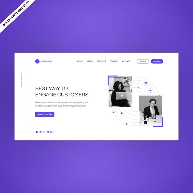 Vector modern single page product web landing page multipurpose use