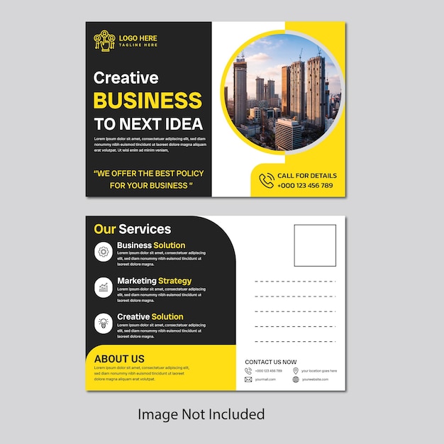 Modern sleek business postcard designs to elevate your brand and boost your marketing efforts