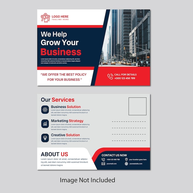 Modern sleek business postcard designs to elevate your brand and boost your marketing efforts