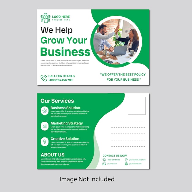 Modern sleek business postcard designs to elevate your brand and boost your marketing efforts