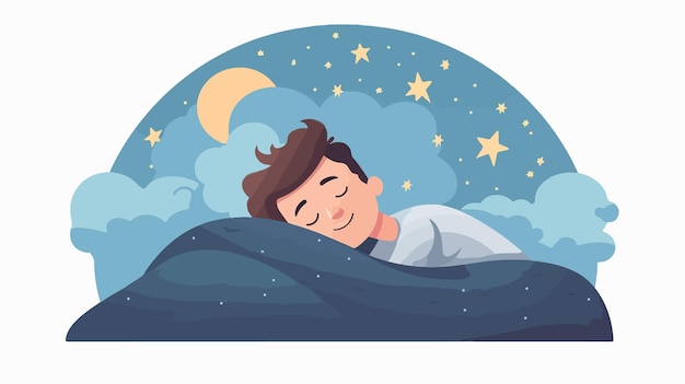 Vector modern sleep design on white background vector illustration