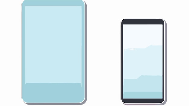 Modern Smartphone and Tablet Vector Icon Cartoon