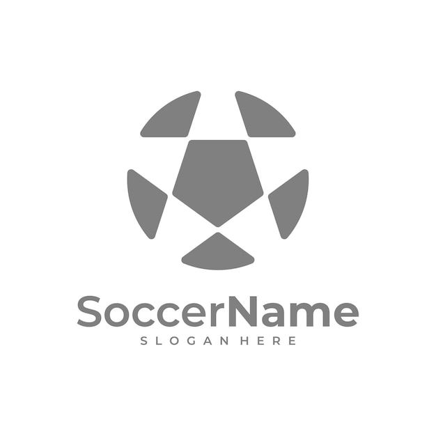 Vector modern soccer logo template football logo design vector