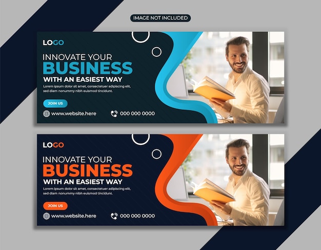 Modern social media cover banner design template for corporate business