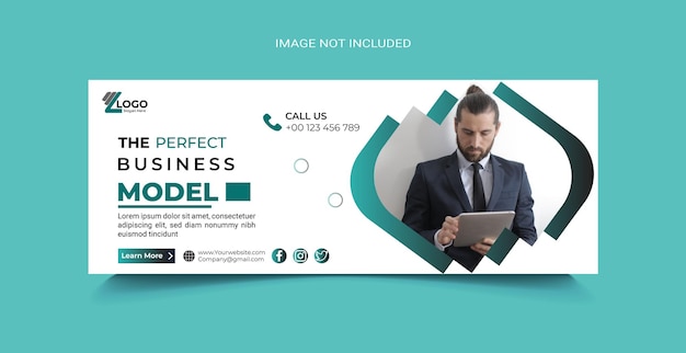 Vector modern social media facebook cover template