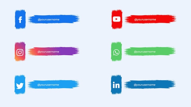 Modern social media lower thirds pack
