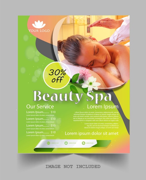 Modern spa flyer template